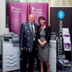 Peter Major and Alison Edwards-Smith of Konica Minolta at Granite PR Expo 2012